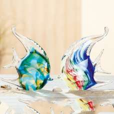 Newark Glass Coral Fish Sculpture In Multicolour - UK