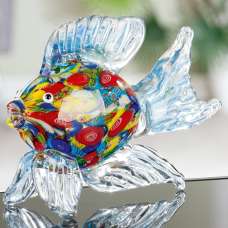 Newark Glass Sea Fish Sculpture In Multicolour - UK