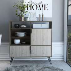 Newcastle Wooden Sideboard In Brown And Oak - UK