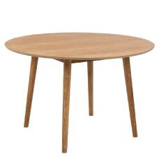 Newhall Wooden Round Dining Table in Oak - UK