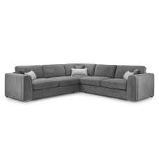 Newnan Fabric Corner Sofa In Grey - UK