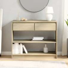 Newport Wooden Console Table With 2 Drawers In Oak - UK