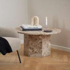 Niceville Marble Coffee Table - Latte Brown - UK