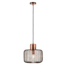 Nicola Steel Square Pendant Light In Antique Copper - UK