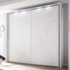 Nivea Wooden Wardrobe In Serigraphy White And LED - UK
