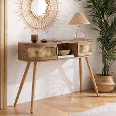 Niven Wooden Console Table in Oak - UK