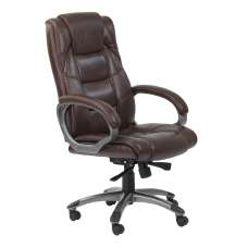 Nobbler Leather Home And Office Chair In Brown - UK