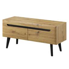 Newry Wooden TV Stand With 2 Drawers In Artisan Oak - UK