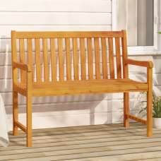 Nova 110cm Wooden Garden Seating Bench In Natural - UK
