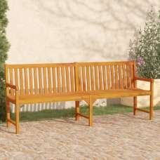 Nova 219cm Wooden Garden Seating Bench In Natural - UK