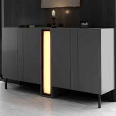 Nova Wooden LED Sideboard with 4 Doors in Anthracite - UK