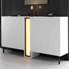 Nova Wooden LED Sideboard with 4 Doors in White - UK
