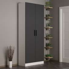 Nylor Wooden Hallway Storage Furniture with 2 Doors in Anthracite - UK