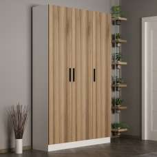 Nylor Wooden Hallway Storage Furniture with 3 Doors in Walnut - UK