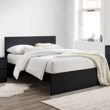 Oakley Wooden King Bed In Black - UK