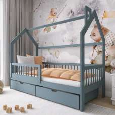 Oaklyn Wooden Day Bed Without Mattress In Grey - UK