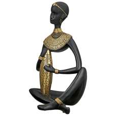 Ocala Polyresin Amari II Sculpture In Black And Gold - UK