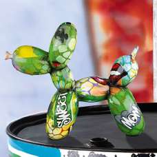 Ocala Polyresin Balloon Dag Sculpture In Multicolour - UK