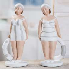 Ocala Polyresin Becky Sculpture In Grey And White - UK