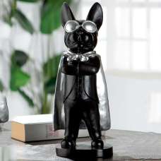 Ocala Polyresin Hero Dog Standing Sculpture In Black - UK