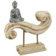 Ocala Polyresin Tealighth Buddha Sculpture In Grey - UK