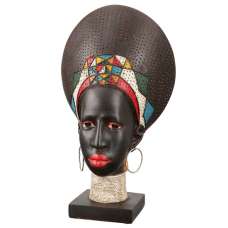Ocala Polyresin Woman Bust Anouk Sculpture In Brown - UK