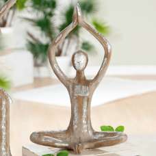 Ocala Polyresin Yoga Woman III Sculpture In Antique Brown - UK