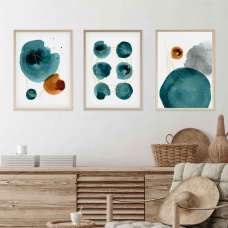 Oceanica Wooden 30x40cm Ethereal Deep Gallery Wall Frame Set of 3 in Multicolour - UK