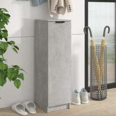 Octave Wooden Shoe Storage Cabinet In Concrete Effect - UK