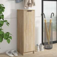 Octave Wooden Shoe Storage Cabinet In Sonoma Oak - UK