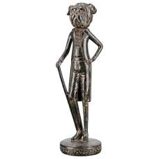 Ogden Polyresin Dog Gentleman Sculpture In Brown - UK