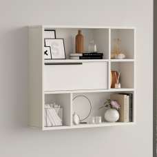 Olara Wooden Wall Hung Shelving Unit in White - UK