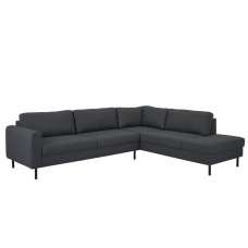 Onalaska Fabric Corner Sofa In Basel Dark Grey - UK
