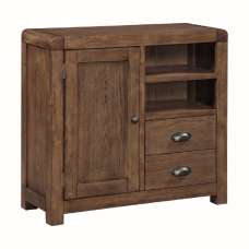 Ontario Wooden TV Sideboard With 2 Drawers In Dark Oak - UK