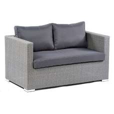 Onyx Rattan Outdoor 2 Seater Sofa In Grey - UK
