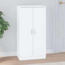 Oraibi High Gloss Shoe Storage Cabinet With 2 Doors In White - UK