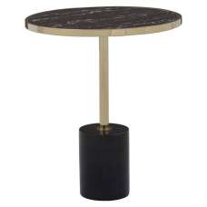 Orizone Black Marble End Table With Gold Steel Frame - UK