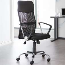 Oregon Fabric Home And Office Chair In Black - UK