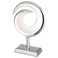 Oro Aluminium Swirl Sculpture Large In Silver - UK