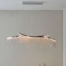 Orphelia LED 2 Lights Pendant Light In Polished Chrome - UK