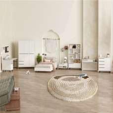 Orylan Wooden Childrens Bedroom Furniture Set in White - UK