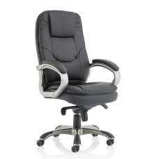 Oscar Faux Leather Executive Office Chair In Black - UK