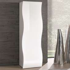 Ice High Storage Cabinet With 1 Door In White - UK