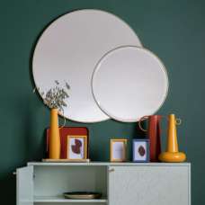 Ostara Circular Wall Mirror In Champagne Frame - UK
