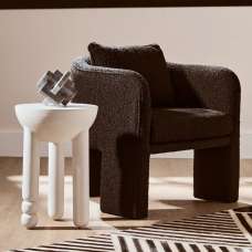 Ottumwa Fabric Accent Chair In Black - UK