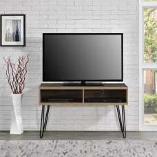 Ojai Wooden TV Stand With Black Legs In Florence Walnut - UK