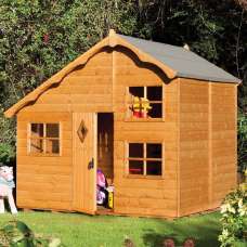 Oxer Wooden Garden Swiss Cottage In Natural - UK