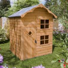 Oxer Wooden Garden Townhouse in Honey Brown - UK