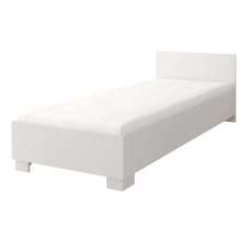 Oxnard Wooden Single Bed In Matt White - UK