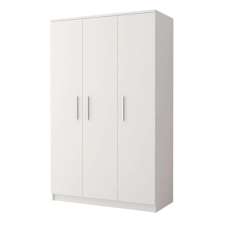 Oxnard Wooden Wardrobe With 3 Doors In Matt White - UK